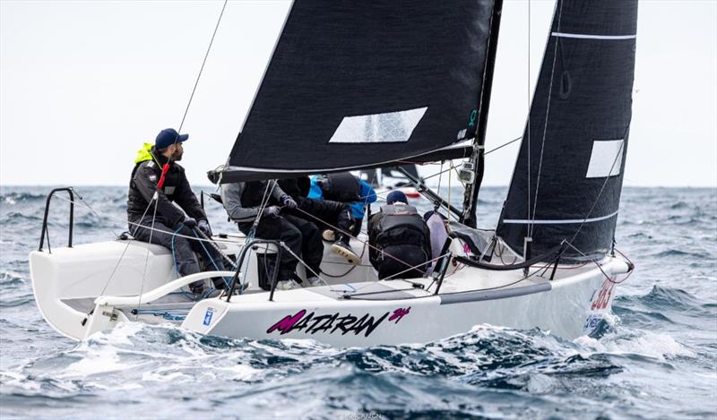 Mataran CRO 383 of Ante Botica retains its lead with five point margin on Day Two of the first event of the Melges 24 European Sailing Series 2022 in Rovinj, Croatia photo copyright IM24CA / Zerogradinord taken at  and featuring the Melges 24 class