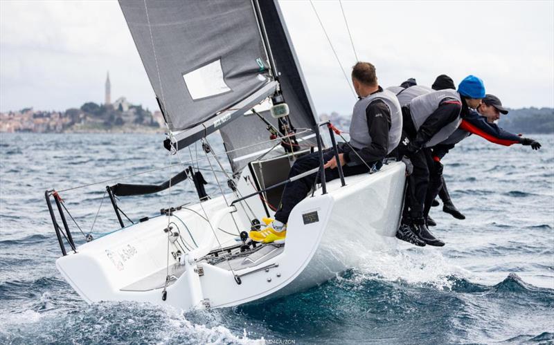 Italian Michele Paoletti's Strambapapà ITA689 (7-3-4) was honoured as a Boat of the Day on Day Two at the first event of the Melges 24 European Sailing Series 2022 in Rovinj, Croatia - photo © IM24CA / Zerogradinord