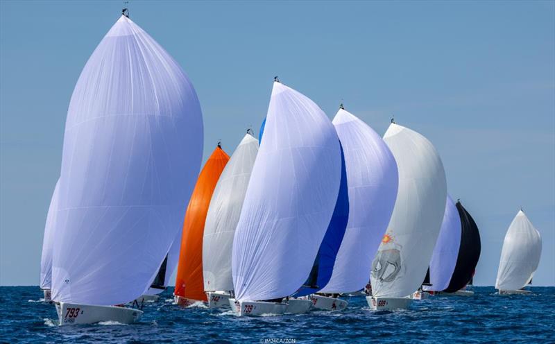 Melges 24 fleet in Rovinj, Croatia - the opening event of the Melges 24 European Sailing Series 2022  - photo © IM24CA / Zerogradinord