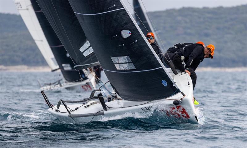 Ákos Csoltó's Seven-Five-Nine HUN759 with Balázs Tomai, Botond Weöres and Mihály Kása onboard, was third best Corinthian and tenth in overall at the first event of the Melges 24 European Sailing Series 2022 in Rovinj, Croatia photo copyright IM24CA / Zerogradinord taken at  and featuring the Melges 24 class