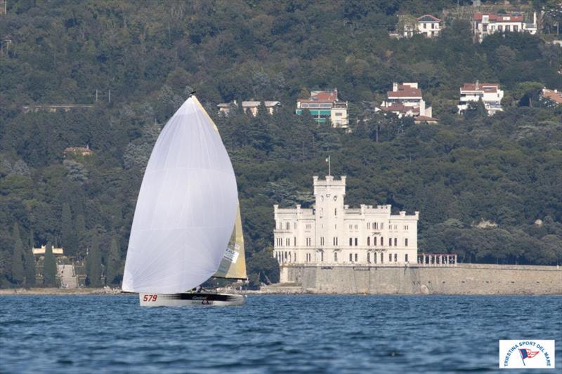 Miramare Castle is a 19th-century castle direct on the Gulf of Trieste between Barcola and Grignano in Trieste photo copyright STSM / Michele Rocco taken at  and featuring the Melges 24 class