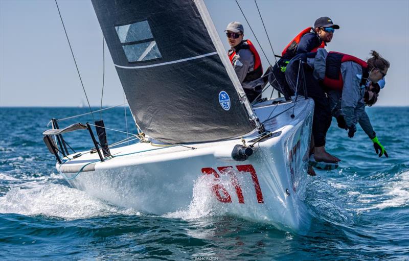 White Room GER677 of Michael Tarabochia, with Luis Tarabochia helming are on the second position both in overall and Corinthian ranking after Day One at the second event of the Melges 24 European Sailing Series 2022 in Trieste, Italy photo copyright IM24CA / Zerogradinord taken at Società Triestina Sport del Mare and featuring the Melges 24 class