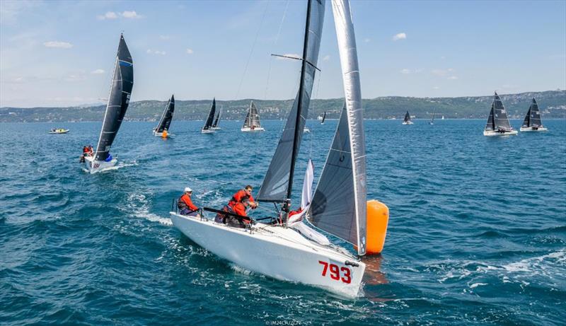 Gilles (3–5-1-2) of Marcello Caldonazzo Arvedi helmed by Pietro D'Alì, was consistent enough (3–5-1-2) to jump from the sixth position to the third after Day Two at the second event of the Melges 24 European Sailing Series 2022 in Trieste, Italy photo copyright IM24CA / Zerogradinord taken at Società Triestina Sport del Mare and featuring the Melges 24 class