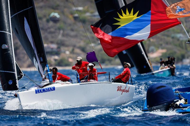 Over 30 youth sailors out on the race course, including 14-year-old Emily Gaillard racing on Ashley Rhodes' Melges 24 Whiplash on Axxess Marine Y2K Race Day at Antigua Sailing Week - photo © Paul Wyeth / www.pwpictures.com