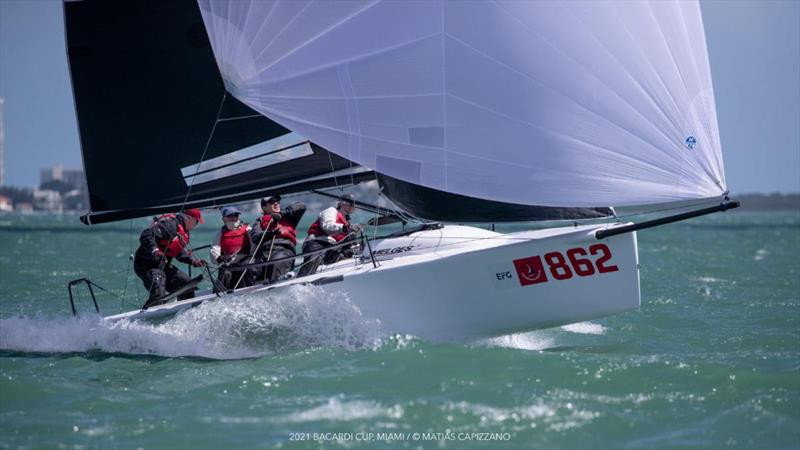 Melges 24 2019 Corinthian U.S. National Champion Steve Suddath on 3 1/2 Men (USA) with Steve Burke, Shawn Burke and Jack Smith - 2022 Melges 24 World Championship - photo © Matias Capizzano / Bacardi Cup Miami