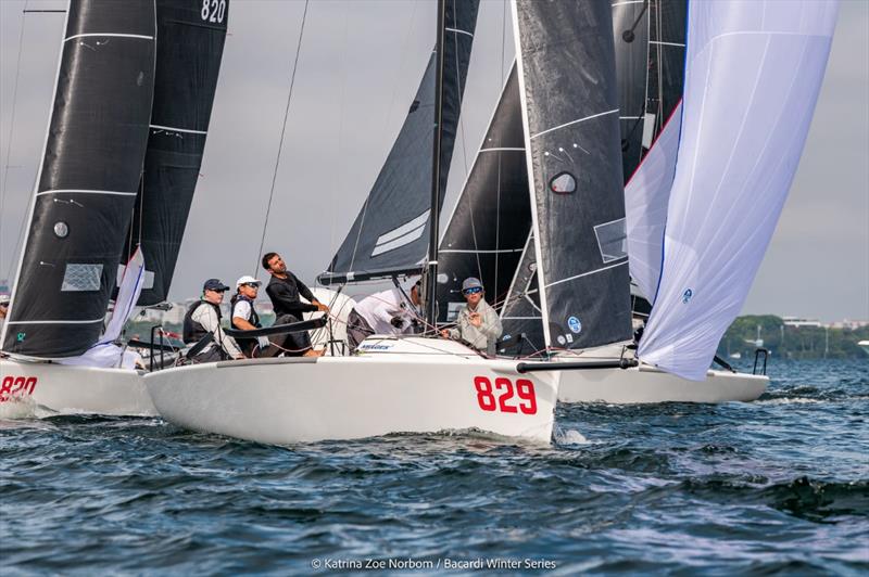 2021-2022 Bacardi Winter Series winner Peter Duncan helming Raza Mixta USA829 will sail the 2022 Melges 24 World Championship with Erik Shampain, Morgan Trubovich, Victor Diaz De Leon and Matt Pistay in crew photo copyright Katrina Zoe Norbom / Bacardi Winter Series taken at Lauderdale Yacht Club and featuring the Melges 24 class