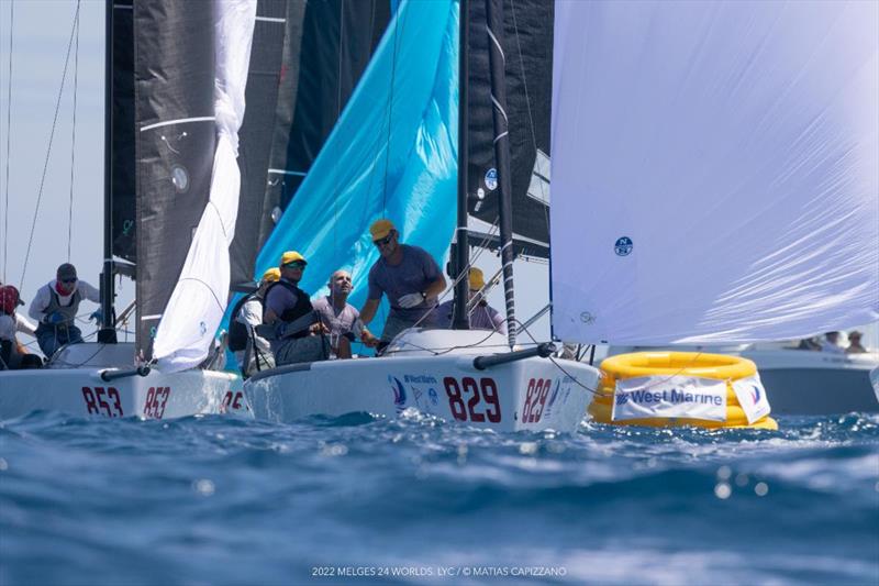 With only one race to sail yet at the 2022 Melges 24 World Championship, the overall leader is Raza Mixta of Peter Duncan, with Victor Diaz de Leon calling the tactics and Erik Shampain, Matt Pistay and Morgan Trubovich in the crew photo copyright Matias Capizzano taken at Lauderdale Yacht Club and featuring the Melges 24 class