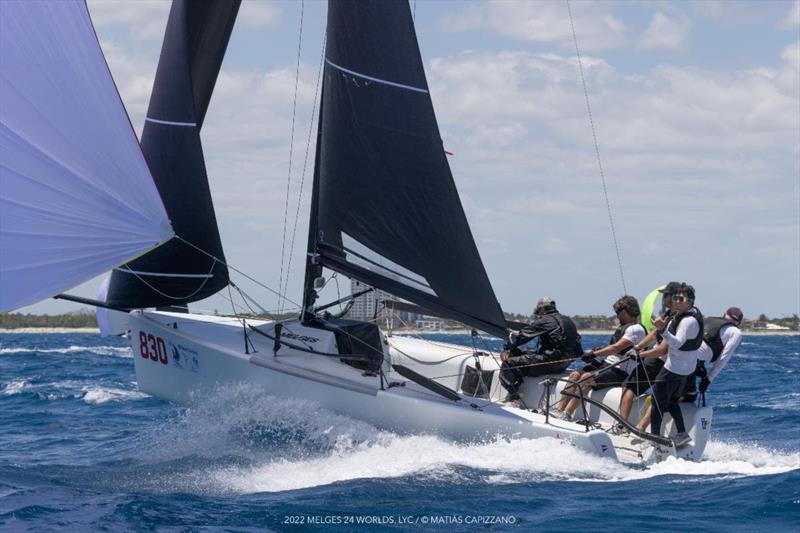 Melges 24 Corinthian World Champion Taki 4 (ITA), claiming their fourth Corinthian World Title with Niccolo Bertola, Giacomo Fossati, Giovanni Bannetta, Pietro Seghezza, and Marco Zammarchi - Melges 24 World Championship 2022 photo copyright Matias Capizzano taken at Lauderdale Yacht Club and featuring the Melges 24 class