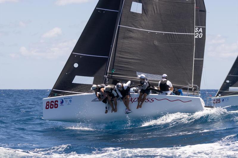 Harry Melges IV with Finn Rowe, Ripley Shelley, Carlos Robles and Patrick Wilson on Zenda Express finished his first ever Melges 24 World Championship on the second place - Melges 24 Worlds 2022 - photo © Matias Capizzano