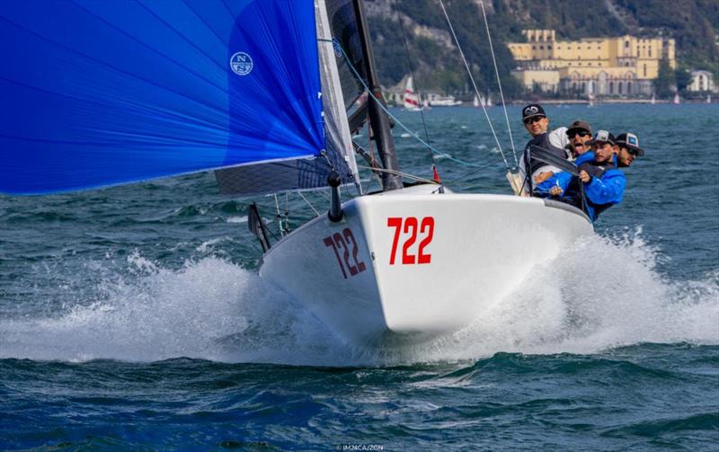 By winning both today races, Andrea Racchelli's Altea was able to jump onto the third spot of the podium. Melges 24 European Sailing Series 2022 event 4 in Riva del Garda, Italy photo copyright IM24CA / Zerogradinord taken at Fraglia Vela Riva and featuring the Melges 24 class