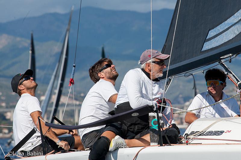 Taki 4 ITA778 - Niccolo Bertola at the helm, Giacomo Fossati calling the tactics and Marco Zammarchi, Giovanni Bannetta and Pietro Seghezza in crew - Melges 24 Italian Champions 2022 photo copyright Luca Babini taken at  and featuring the Melges 24 class