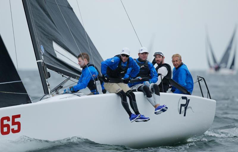 Drew Freides' Pacific Yankee and crew members Charlie Smythe, Alec Anderson, Nic Asher and Mark Ivey moved up the leaderboard to finish the day in second overall - 2022 U.S. Melges 24 National Championship - photo © Joy Dunigan