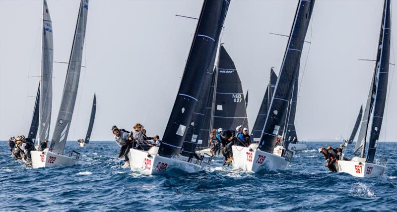 Melges 24 fleet racing at the European Championship 2022 in Genova, Italy  - photo © IM24CA | Zerogradinord