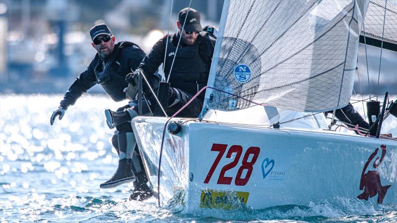 Winner of the Biograd CRO Melges 24 Cup - Razjaren (Ante Cesic, Lukasz Podniesinski, Zarko Rogosic and Tonci Knezovic) photo copyright Hrvoje Duvancic / regate.com.hr taken at JK Briva Biograd and featuring the Melges 24 class