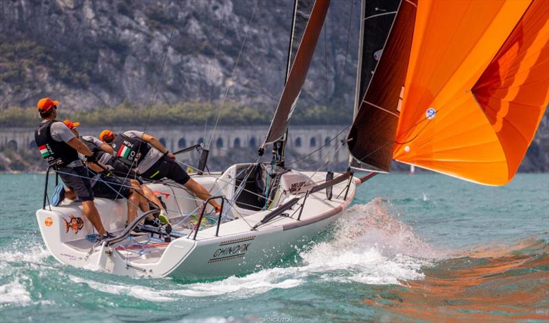 Chinook HUN850 of Akos Csolto in Riva del Garda, Italy - 2022 Melges 24 European Sailing Series photo copyright IM24CA / ZGN taken at Yacht Club Marina Portorož and featuring the Melges 24 class