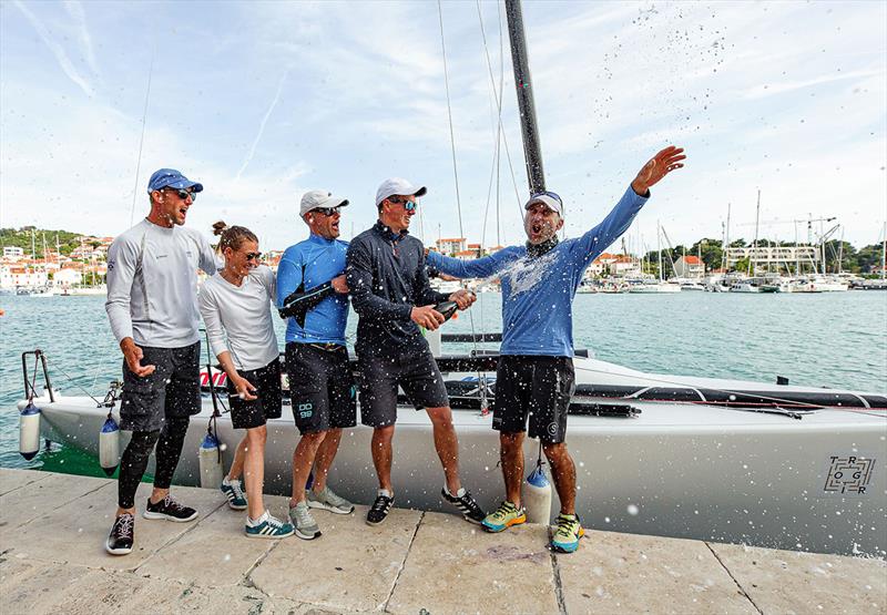 Winner of the CRO Melges 24 Cup 2023 Event 4 in Trogir - Panjic CRO739 of Luka Šangulin with Tonko Rameša, Tomislav Basic, Duje Frzop, Helena Puric and Sime Markic - photo © Hrvoje Duvancic