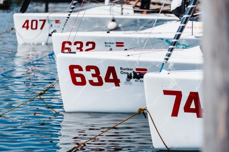 Melges 24 boats moored at the Middelfart Marina, Denmark for the Melges 24 Worlds 2023 - photo © Mick Knive Anderson