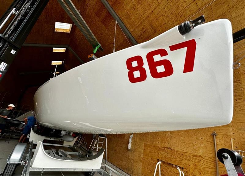 A brand new Melges 24 #867 going through the inspection for the Melges 24 Worlds 2023 - photo © IM24CA