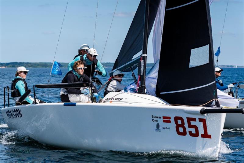 MONSOON USA851 team of Bruce Ayres with Chelsea Simms, Tomas Dietrich, Edward Hackney and Jeremy Wilmot - the winner of Race Three - Melges 24 World Championship 2023 - Middelfart, Denmark - photo © Mick Knive Anderson