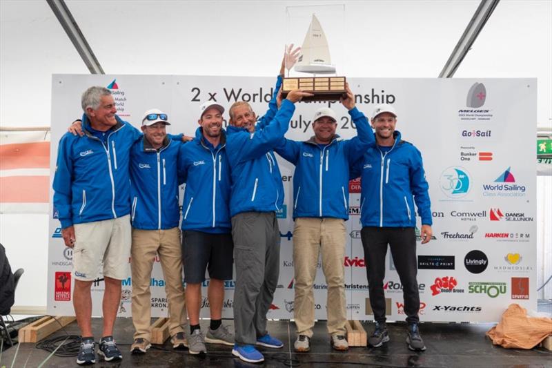 PACIFIC YANKEE USA865 of Drew Freides with Nic Asher, Charlie Smythe, Alec Anderson and Mark Ivey - new Melges 24 World Champions - Melges 24 World Championship 2023 - Middelfart, Denmark - photo © Mick Knive Anderson
