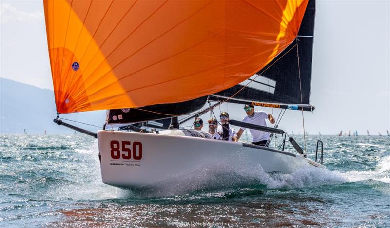 Chinook (HUN) of Akos Csolto, is holding runner-up placing in the Melges 24 European Sailing Series 2023 ranking with just a 0.5-point gap separating from the leader - Melges 24 European Sailing Series, Fraglia Vela Riva July 2023 - photo © IM24CA / Zerogradinord
