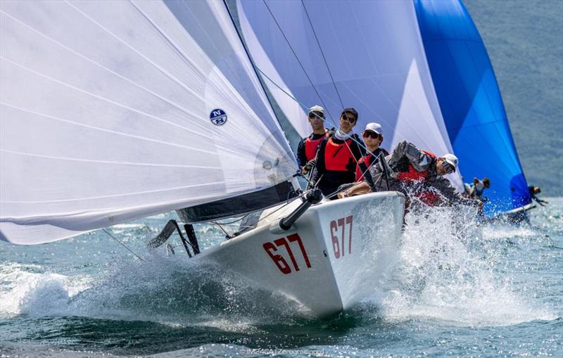 Michael Tarabochia's White Room (GER) with Luis Tarabochia at the helm, currently sitting in the sixth position overall in the Melges 24 European Sailing Series 2023 ranking - Melges 24 European Sailing Series, Fraglia Vela Riva July 2023 photo copyright IM24CA / Zerogradinord taken at Fraglia Vela Riva and featuring the Melges 24 class