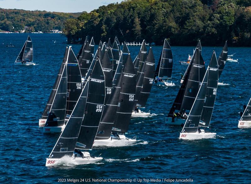 2023 Melges 24 U.S. National Championship photo copyright Up Top Media / Felipe Juncadella taken at Lake Geneva Yacht Club and featuring the Melges 24 class