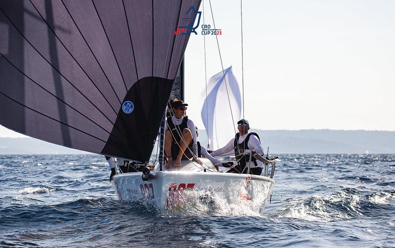 The winner of the recent regatta in Mornar, Lukasz Podniesinski's Razjaren, steered by Ante Cesic -  CRO Melges 24 Cup 2023, Mornar September 2023 - photo © regate.com.hr