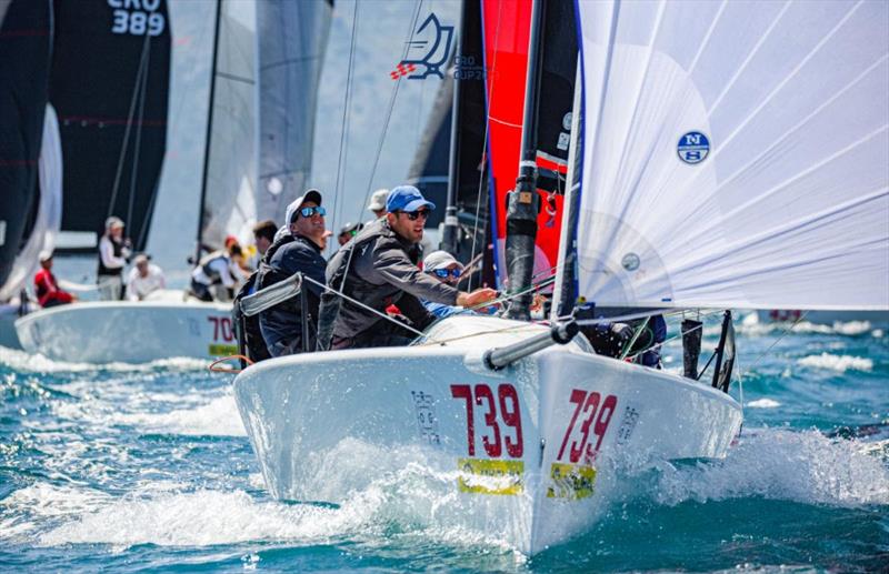 Panjic (CRO) of Luka Šangulin with Tonko Rameša, Tomislav Basic, Duje Frzop, Helena Puric and Sime Markic - CRO Melges 24 Cup 2023 Event 4 in Trogir - the current leader of the CRO Melges 24 Cup 2023 - photo © regate.com.hr