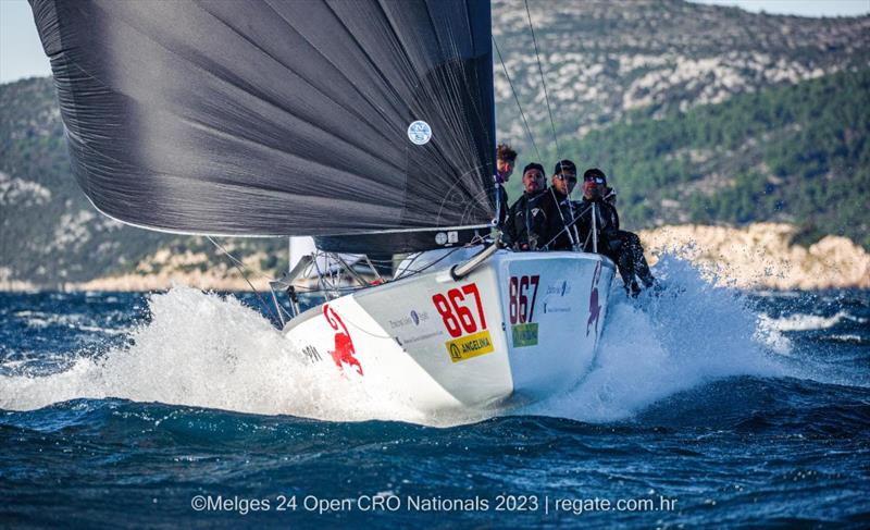 Razjaren (CRO) of Lukasz Podniesinski with Ante Cesic at the helm, is the Melges 24 Croatian Champion 2023 - Trogir, November 2023 - photo © regate.com.hr