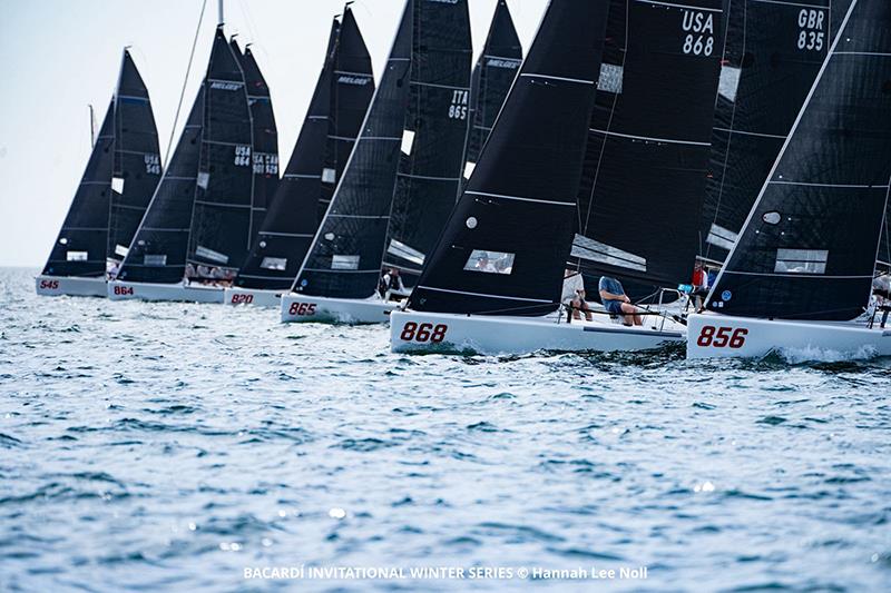 Melges 24: Tight start on opening day - Bacardi Winter Series Event 2 - photo © Hannah Lee Noll