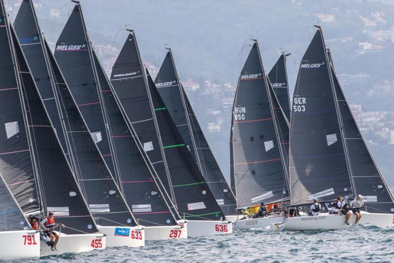 Melges 24 fleet - International Sailing Week 2023 - Melges 24 European Sailing Series, Trieste, Italy - September 2023 photo copyright YCA / Giovanni Tesei taken at Yacht Club Adriaco and featuring the Melges 24 class