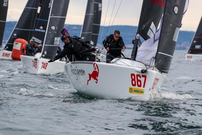 Razjaren (CRO) of Lukasz Podniesinski with Ante Cesic at the helm - Melges 24 European Sailing Series 2024 in Trieste, Italy  - photo © YCA / ITA M24 Class / Giovanni Tesei