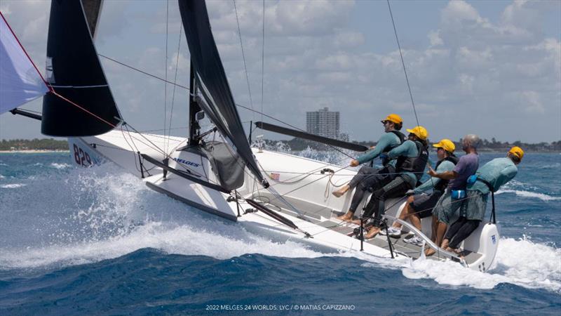 Raza Mixta USA829 of Peter Duncan with Victor Diaz de Leon, Matt Pistay, Erik Shampain and Morgan Trubovich - Melges 24 World Champion 2022 - photo © Matias Capizzano