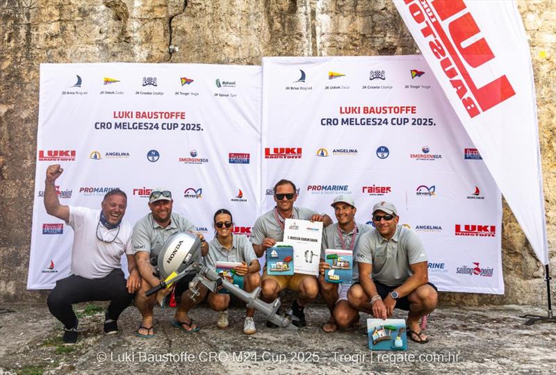 Little A CRO728 team, led by Stjepan Cesic - Luki Baustoffe CRO Melges 24 Cup 2025 - Trogir | Melges 24 European Sailing Series 2025 photo copyright regate.com.hr taken at  and featuring the Melges 24 class