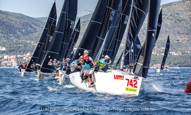 Fjonda CRO742 by Goran Ivankovic, with Robert Matulja, Zeljko Perovic, Emil Peloza - Luki Baustoffe CRO Melges 24 Cup 2025 - Trogir | Melges 24 European Sailing Series 2025 - photo © regate.com.hr