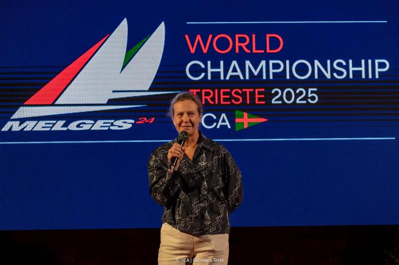 IM24CA Chair Laura Grondin, Opening Ceremony in Castello di San Giusto - Melges 24 World Championship 2025, Trieste, Italy - photo © YCA | Giovanni Tesei