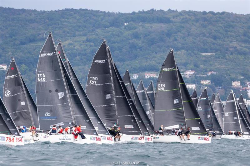 Melges 24 World Championship 2025 day 1 photo copyright Yacht Club Adriaco / Giovanni Tesei taken at Yacht Club Adriaco and featuring the Melges 24 class
