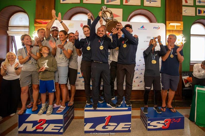 Melges 24 European Sailing Series 2025 Overall Top 3 - RAZJAREN CRO867, STRAMBAPAPA ITA689, PANJIC CRO803 photo copyright YCA | Giovanni Tesei taken at  and featuring the Melges 24 class