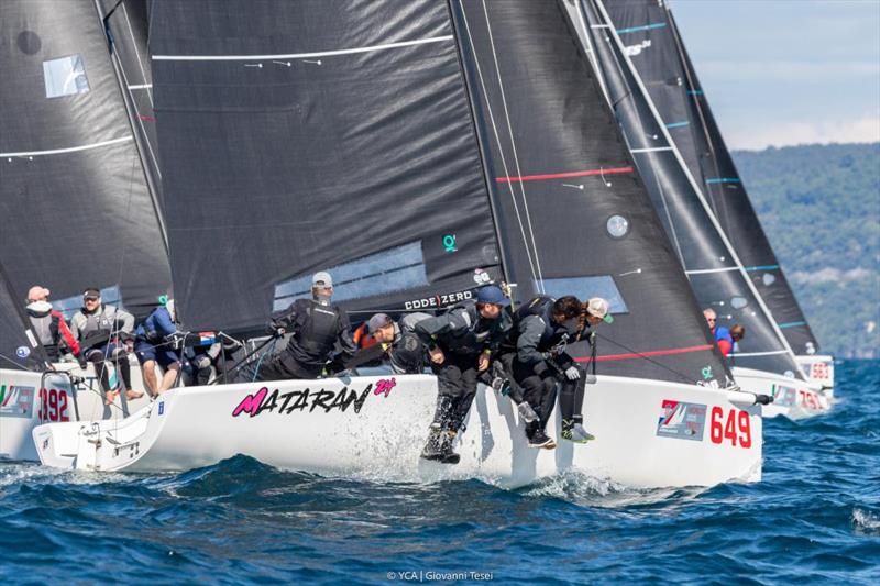 MATARAN 24 CRO649 by Ivo Matic, helm Ante Botica - Melges 24 World Championship 2025 Trieste, Italy photo copyright YCA | Giovanni Tesei taken at  and featuring the Melges 24 class