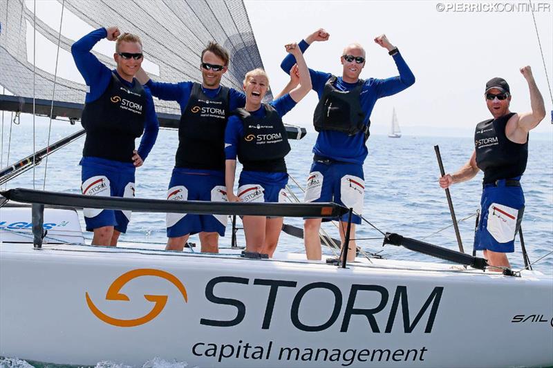 Storm Capital Sail Racing NOR 751 - Oyvind Peder Jahre, Sivert Denneche, Ane Gundersen, Marius Falch Orvin, Stian Briseid - Corinthian 2nd at the 2015 Melges 24 Worlds - Middelfart, Denmark - photo © Pierrick Contin