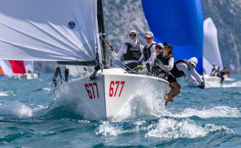 WHITE ROOM GER677 by Michael Tarabochia - Melges 24 Italian National Championship 2026 - Melges 24 European Sailing Series 2026 - Fraglia Vela Riva, Riva del Garda, Italy photo copyright IM24CA | Zerogradinord taken at Fraglia Vela Riva and featuring the Melges 24 class