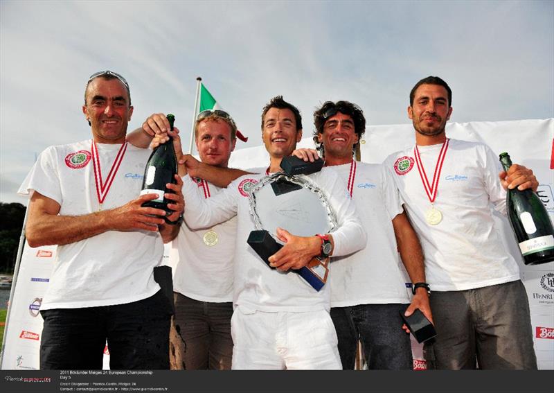 Carlo Fracassoli and Gullisara team (ITA803) - 2011 Melges 24 European Champions with the Giorgio Zuccoli European Trophy in Aarhus, Denmark - photo © Pierrick Contin