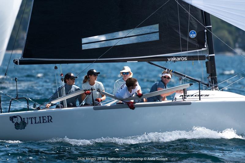 2026 Melges 24 U.S. National Championship day 1 photo copyright Anna Suslova taken at Grand Traverse Yacht Club and featuring the Melges 24 class