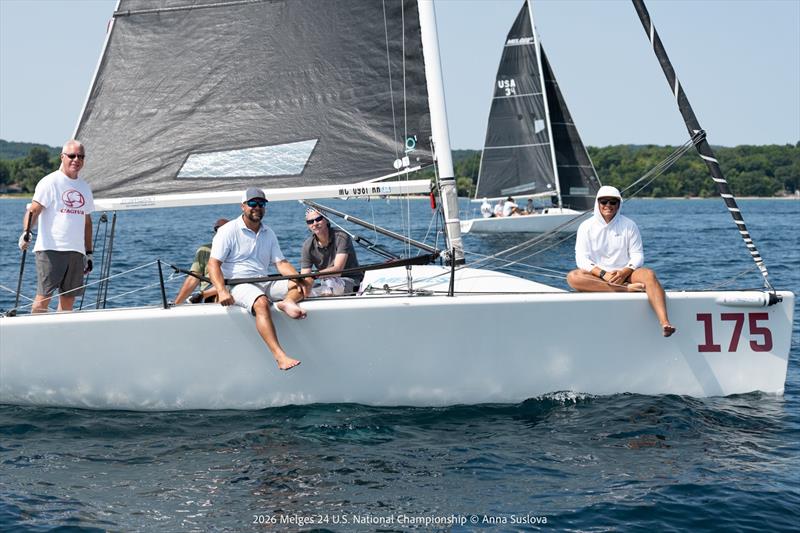 2026 Melges 24 U.S. National Championship day 2 photo copyright Anna Suslova taken at Grand Traverse Yacht Club and featuring the Melges 24 class