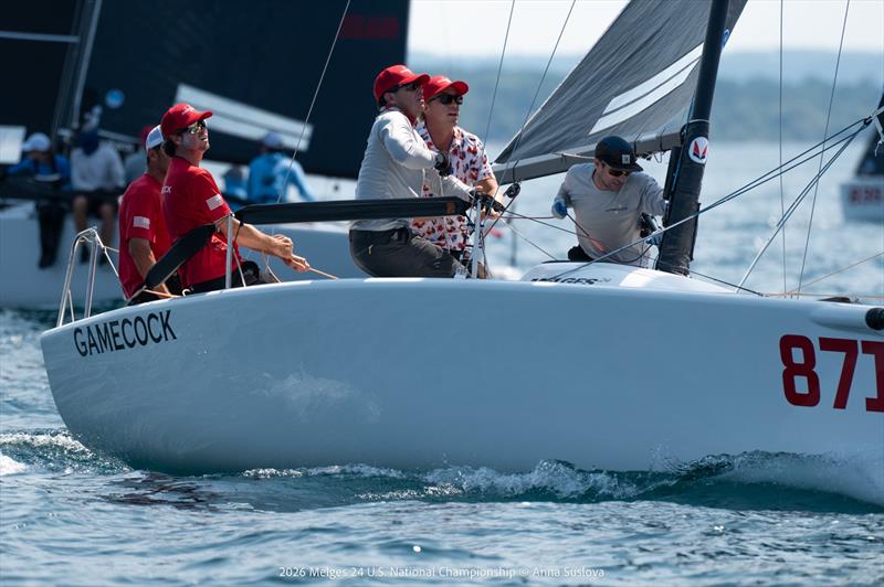 2026 Melges 24 U.S. National Championship day 2 photo copyright Anna Suslova taken at Grand Traverse Yacht Club and featuring the Melges 24 class