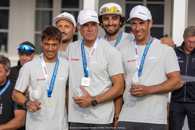 MELGINA (ITA854) - Paolo Brescia, Filippo Vulcanile, Simone Ferrarese, Federico Zampiccoli, Jas Farneti - Melges 24 European Championship 2026 Silver - Tønsberg, Norway - photo © Trond Teigen / SailLogic
