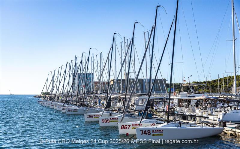 Melges 24 filosu Marina Polesana'da - Melges 24 Avrupa Yelken Serisi 2026'nın final etkinliği - Marina Polesana, Pula - fotoğraf © regate.com.hr