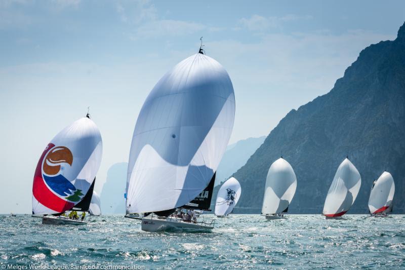 2018 Melges 32 World League, European Division - Riva del Garda - Day 1 photo copyright Melges World League / Barracuda Communication taken at  and featuring the Melges 32 class