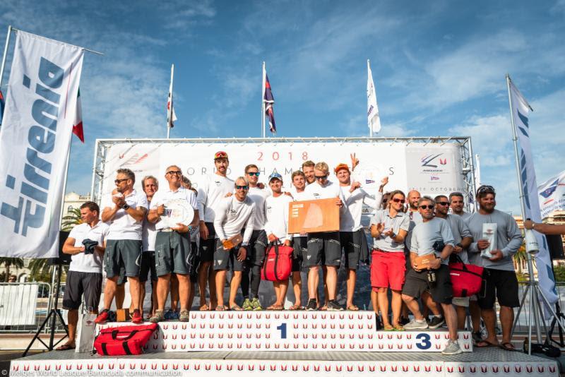 2018 Melges 32 World Championship - Cagliari, Italy - Corinthian Podium photo copyright Melges World League / Barracuda Communication taken at Yacht Club Cagliari and featuring the Melges 32 class